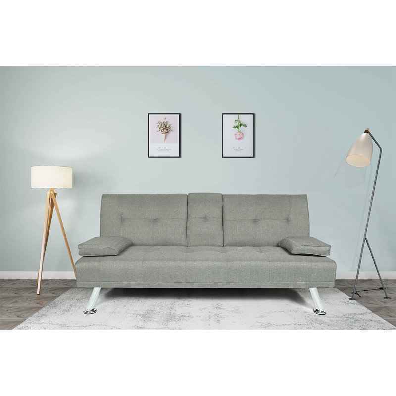 Latitude Run® Polyester 31" Armless Sleeper Sofa Bed